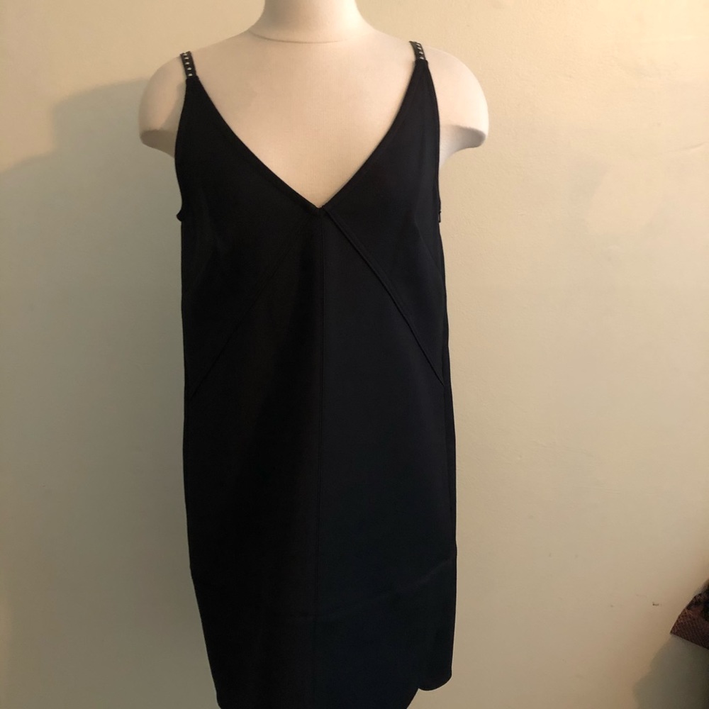 Helmut Lang Black Studded Sleeves Dress • Size 6 • NWT • $520 Retail - Picture 3 of 9